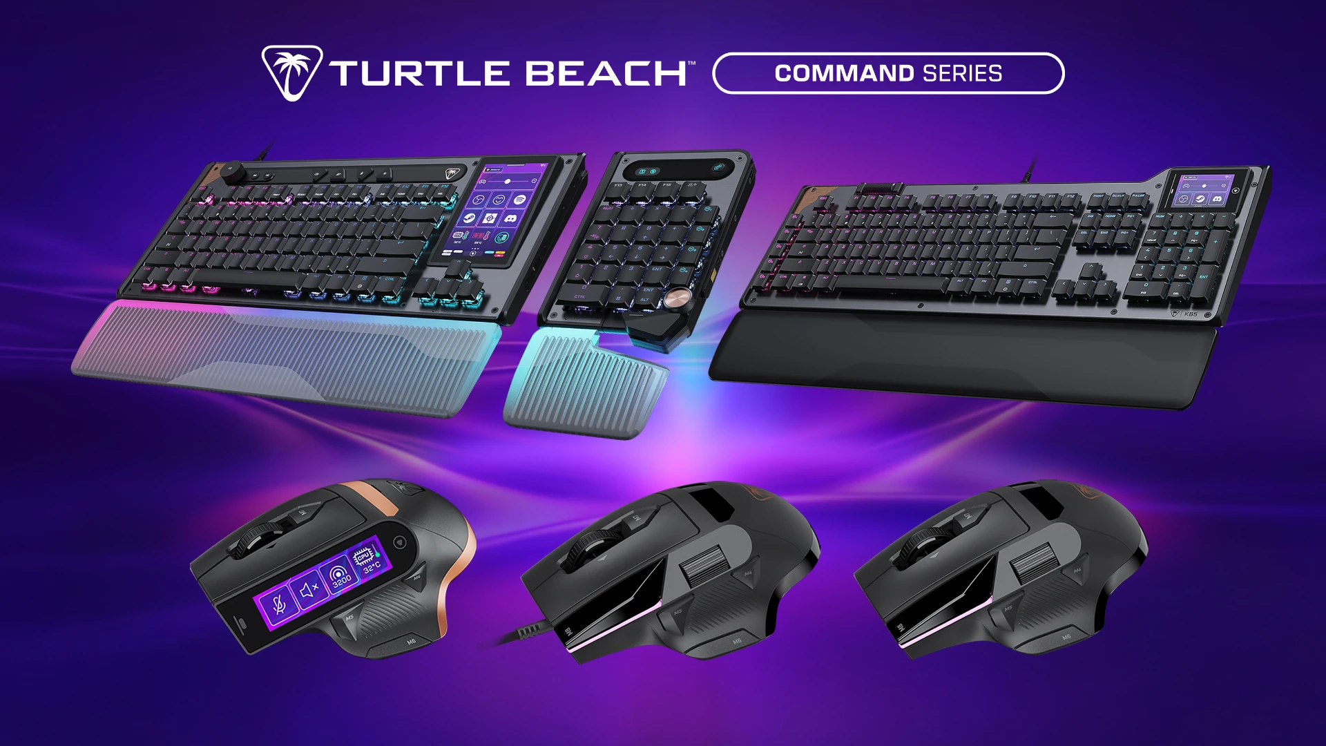 Turtle Beach Command Series Brings Touchscreen Controls to New Gaming Keyboards and Mice