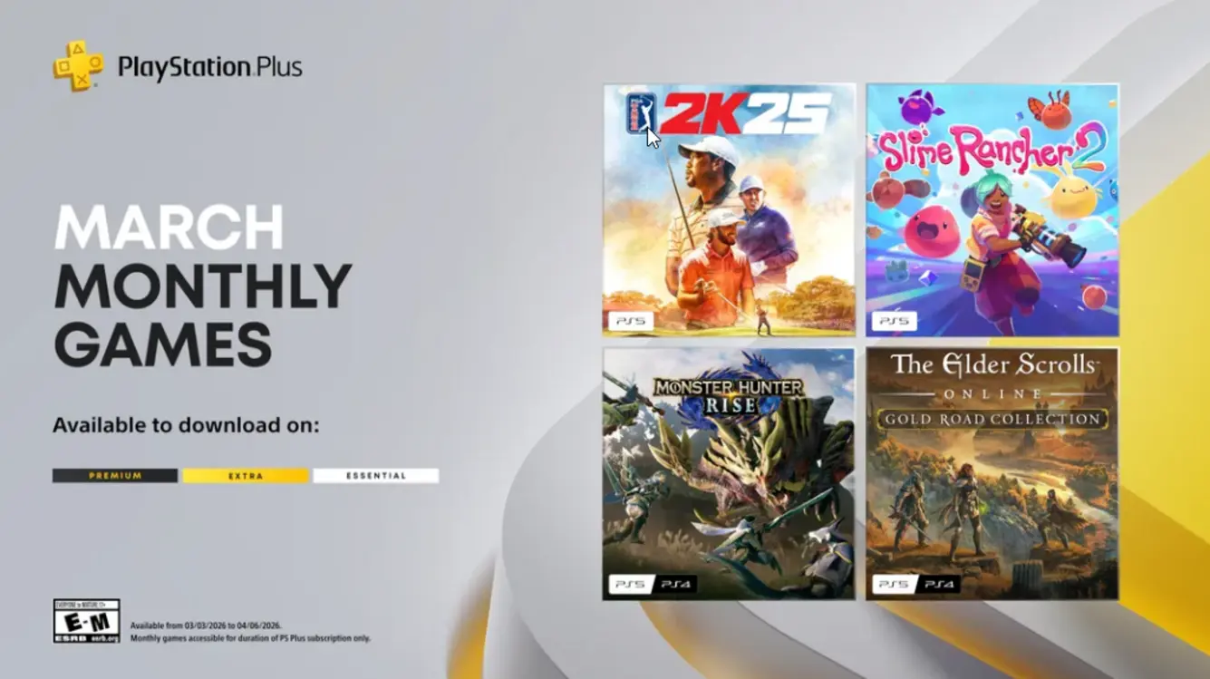 PlayStation Plus Unveils Monthly Games for March 2026