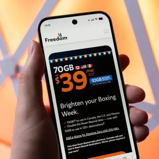 Freedom Mobile launches new Boxing Week deals including $39 for 70GB of data Freedom Mobile launches new Boxing Week deals including $39 for 70GB of data 34