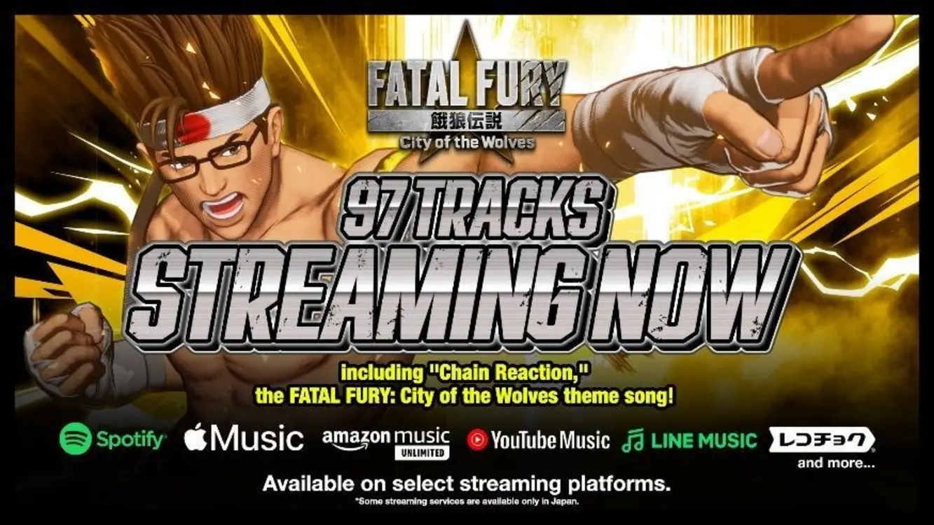New Music from City of the Wolves Released on Streaming Platforms: Enjoy the Vibrant South Town Sound with 97 Tracks, Featuring the Iconic Main Theme Chain Reaction
