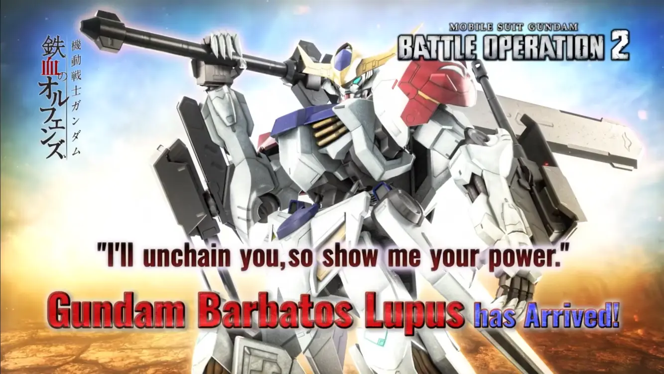 Mobile Suit Gundam Battle Operation 2 Adds Gundam Barbatos Lupus to the Roster