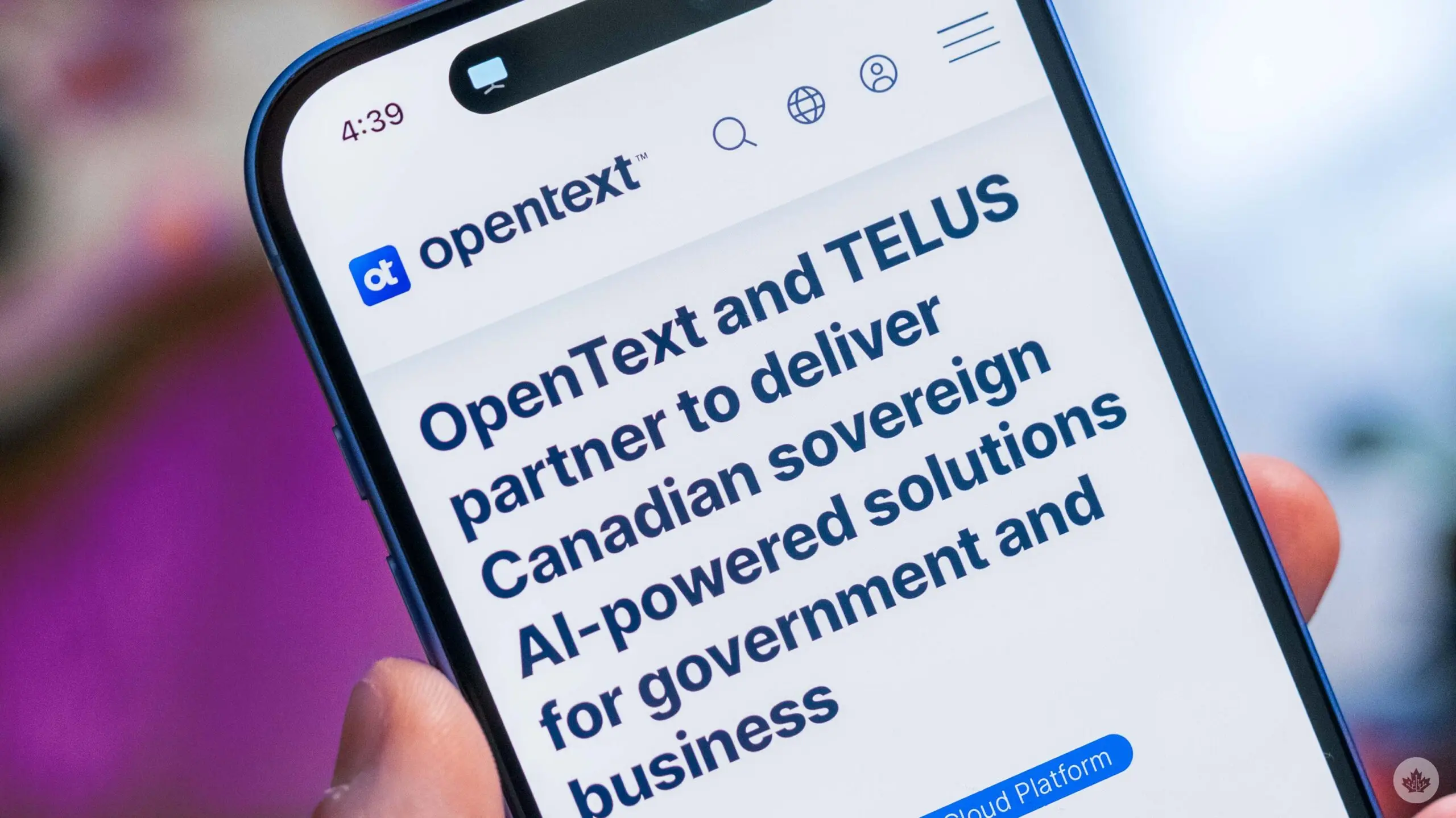 Telus and OpenText Launch AI Cloud to Transform Canadian Businesses 27